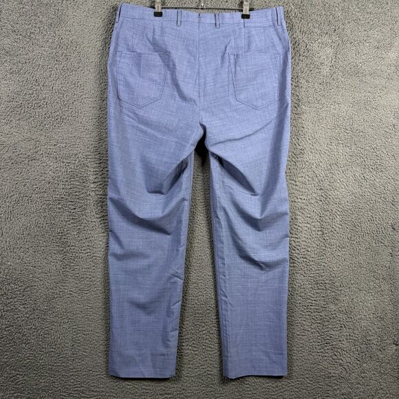 PT01 Pants Mens 36x30 Blue Easy Fit Stretch Wool Blend 5 Pocket Performance - Picture 12 of 14